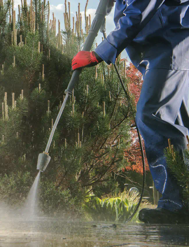 power washing worker